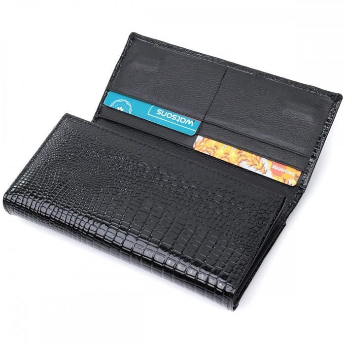 Женский лаковый кожаный кошелек ST Leather 22683 купить недорого в Ты Купи