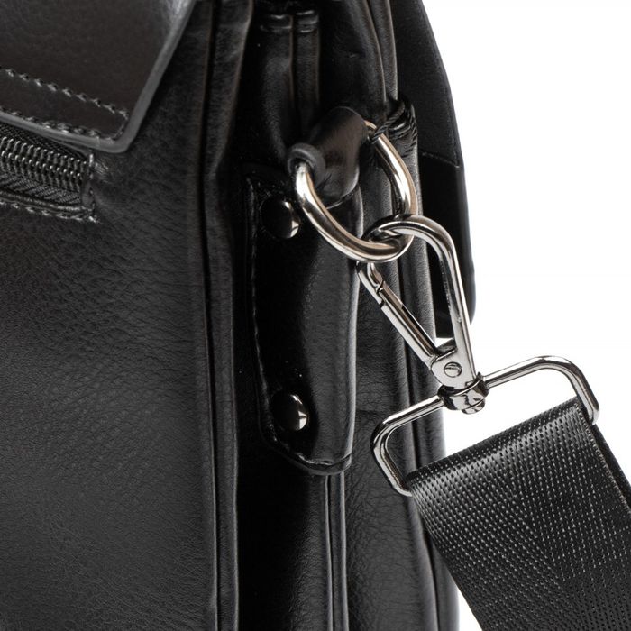 Мужская сумка через плечо из кожзама DR. BOND 522-2 black купить недорого в Ты Купи