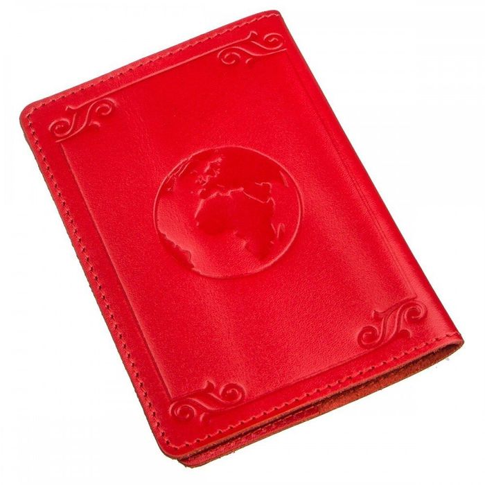 Красная женская обложка для паспорта из натуральной кожи Shvigel 13981 купить недорого в Ты Купи