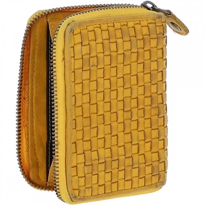 Жіночий шкіряний гаманець Ashwood D80 Жовтий купити недорого в Ти Купи