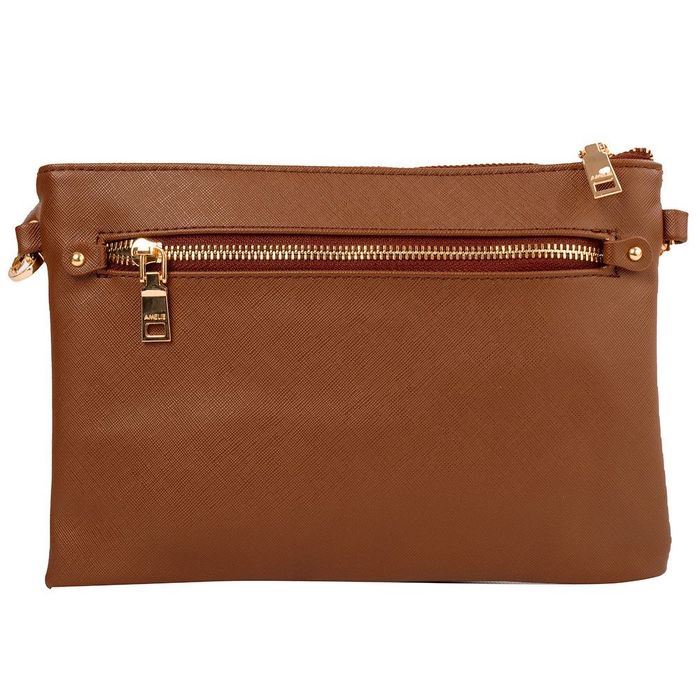 Женская сумка-клатч из кожзама AMELIE GALANTI A991705-brown купить недорого в Ты Купи