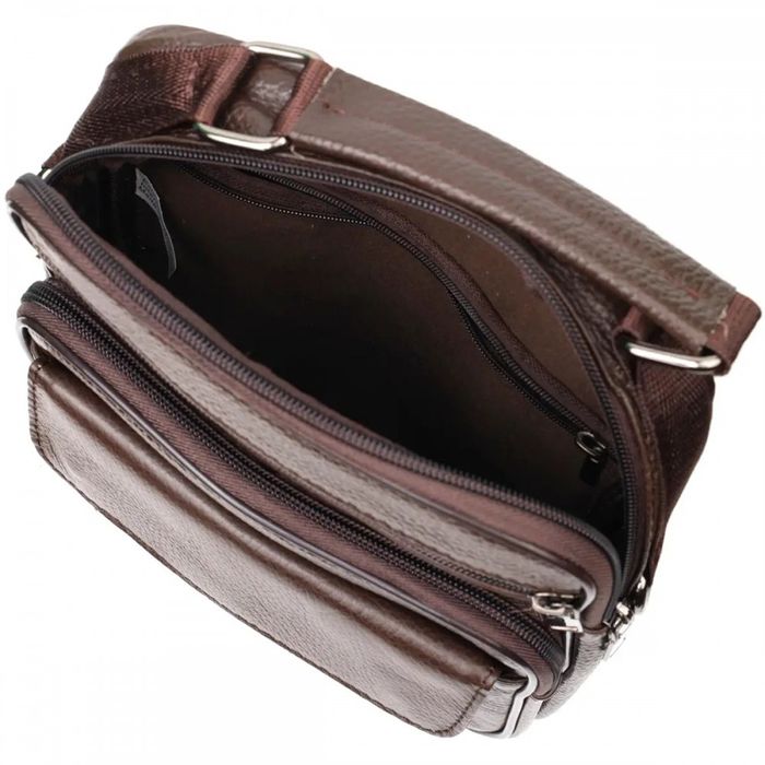 Кожаная мужская сумка через плечо Vintage 21952 купить недорого в Ты Купи