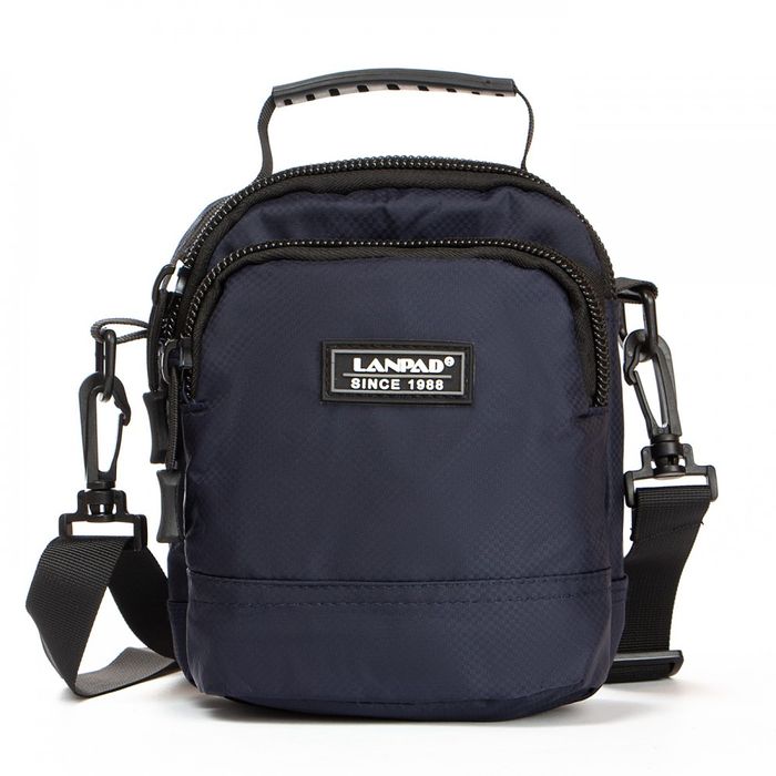 Мужская тканевая сумка через плечо Lanpad 61028 blue купить недорого в Ты Купи