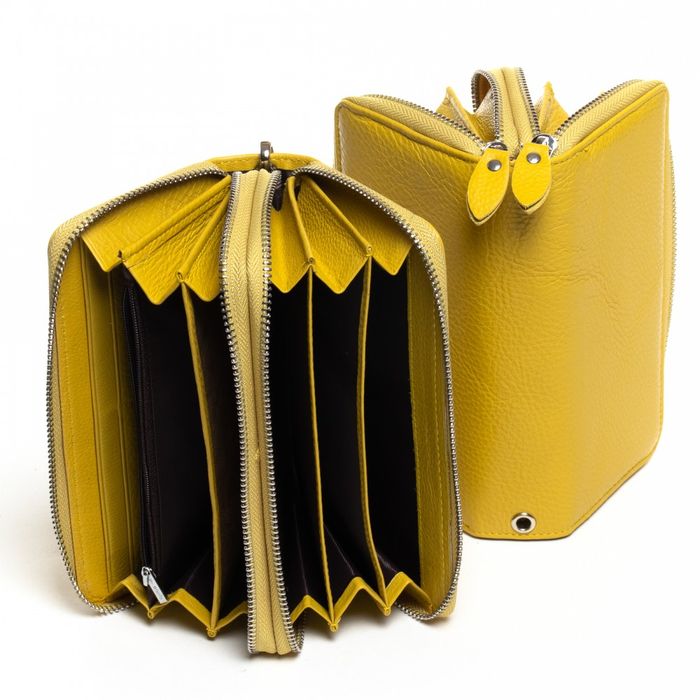 Кожаный женский кошелек Classic DR. BOND W39-3 yellow купить недорого в Ты Купи