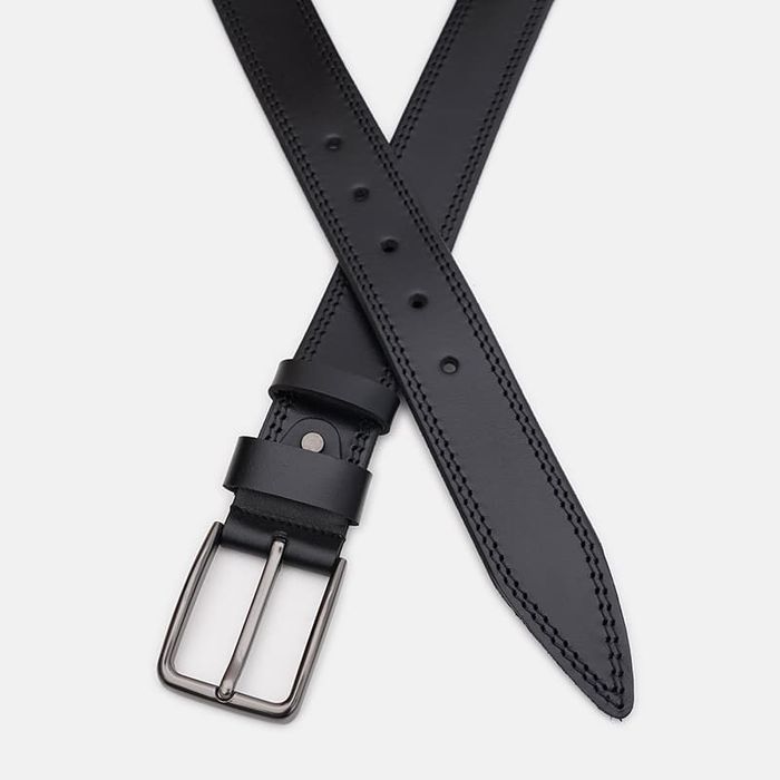 Мужской кожаный ремень Borsa Leather 115v1fx63-black купить недорого в Ты Купи