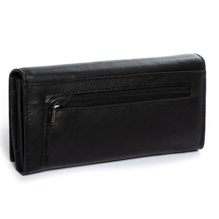 Шкіряний жіночий гаманець Classik DR. BOND W502-2 black купити недорого в Ти Купи