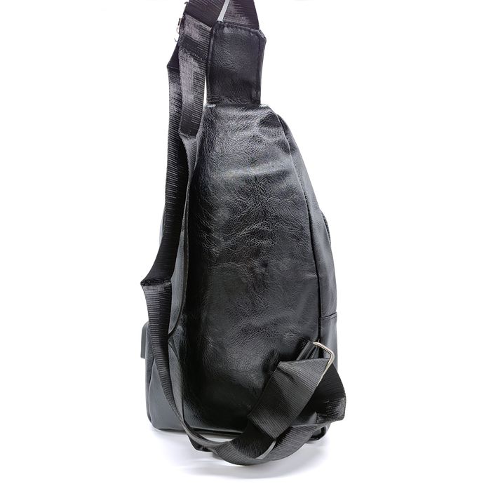 Чоловіча чорна сумка слінг 5050-1 black купити недорого в Ти Купи