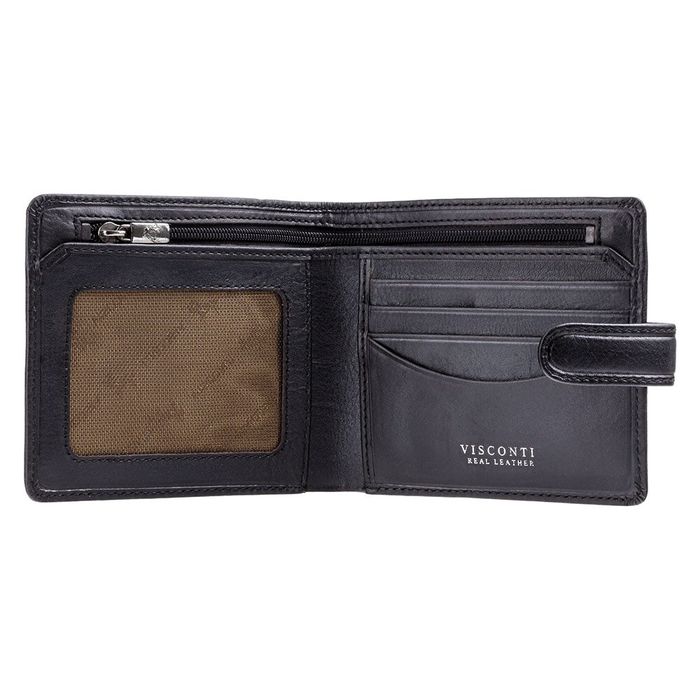 Мужской бумажник Visconti TSC41 Massa (Black) с защитой RFID купить недорого в Ты Купи