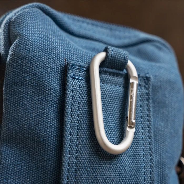 Текстильная голубая сумка-борсетка на пояс Vintage 20164 купить недорого в Ты Купи