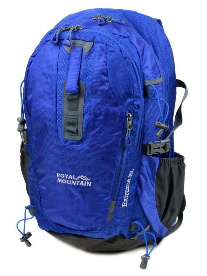 Мужской синий туристический рюкзак из нейлона Royal Mountain 1465 dark-blue купить недорого в Ты Купи