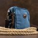 Текстильна блакитна сумка-барсетка на пояс Vintage 20164