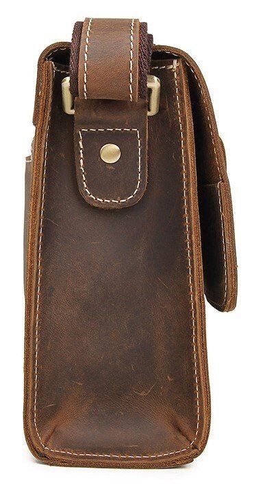 Чоловіча шкіряна сумка через плече Vintage 14980 Коричневий купити недорого в Ти Купи