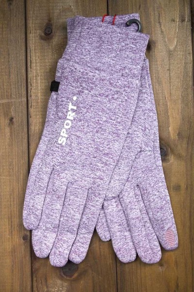 Женские сиреневые сенсорные стрейчевые перчатки 5171-6s2 М купить недорого в Ты Купи