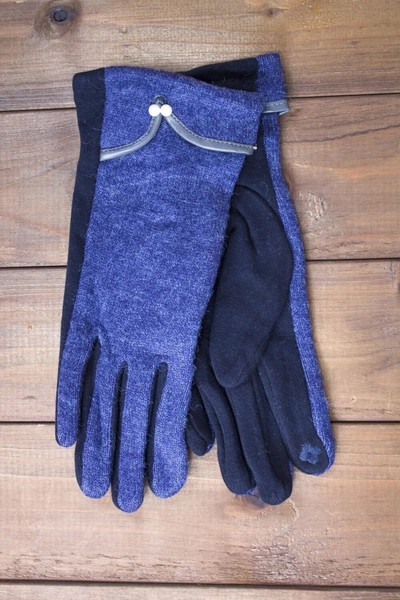Перчатки сенсорные женские синие трикотажные 1805-3s2 M купить недорого в Ты Купи