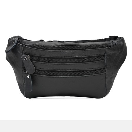 Мужская кожаная сумка Borsa Leather K102-black купить недорого в Ты Купи