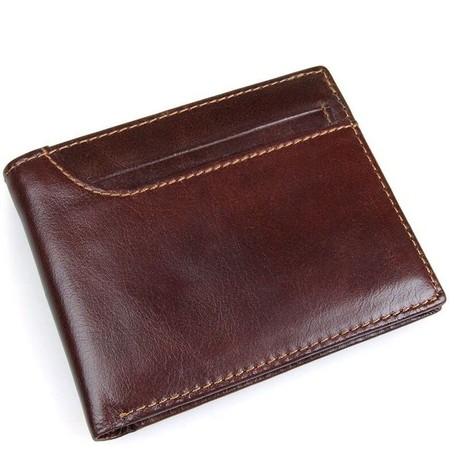 Чоловічий шкіряний гаманець Vintage 14374 Темно-коричневий купити недорого в Ти Купи