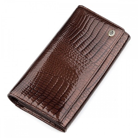 Жіночий шкіряний гаманець ST Leather 18424 (S6001A) Коричневий купити недорого в Ти Купи