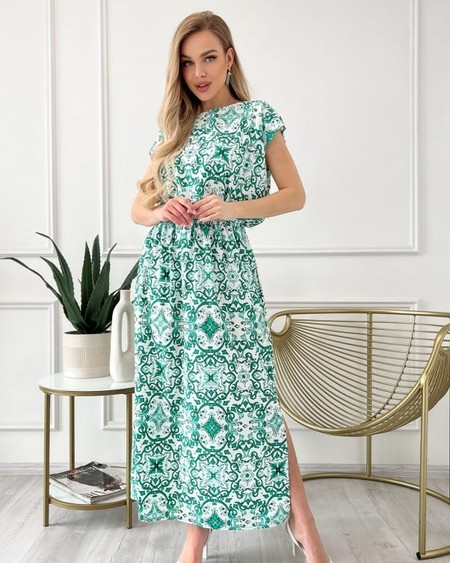 Платье ISSA PLUS 13828 M зеленый купить недорого в Ты Купи