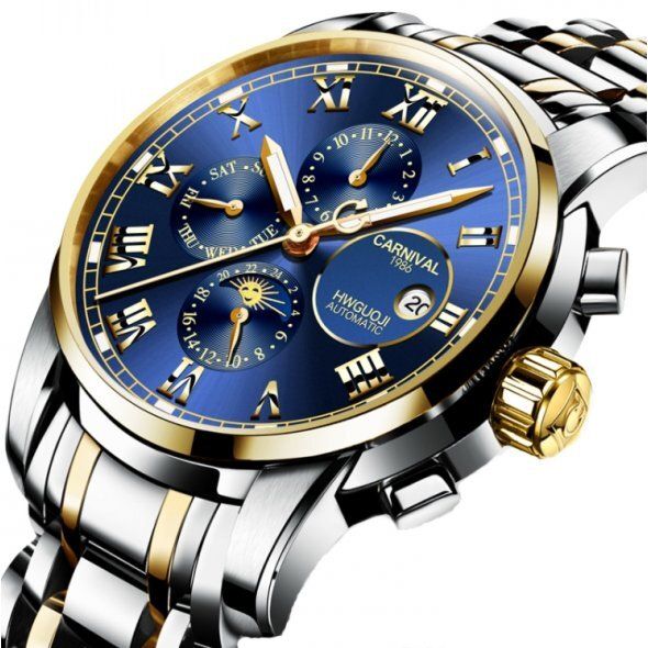 Чоловічі механічний наручний годинник Carnival London (8704) купити недорого в Ти Купи