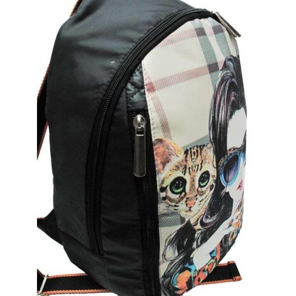 Черный рюкзак с принтом EPISODE GLAMOUR E16S025.22 купить недорого в Ты Купи