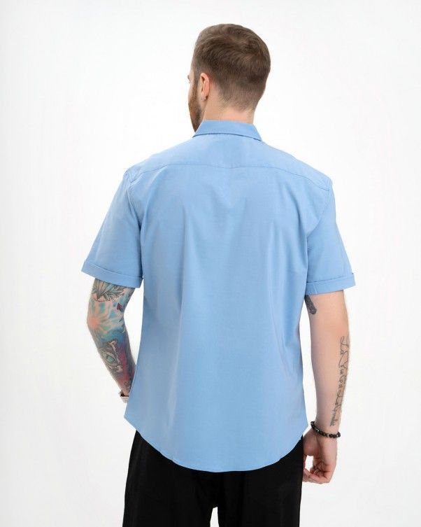 Рубашки ISSA PLUS GN4-133 M голубой купить недорого в Ты Купи