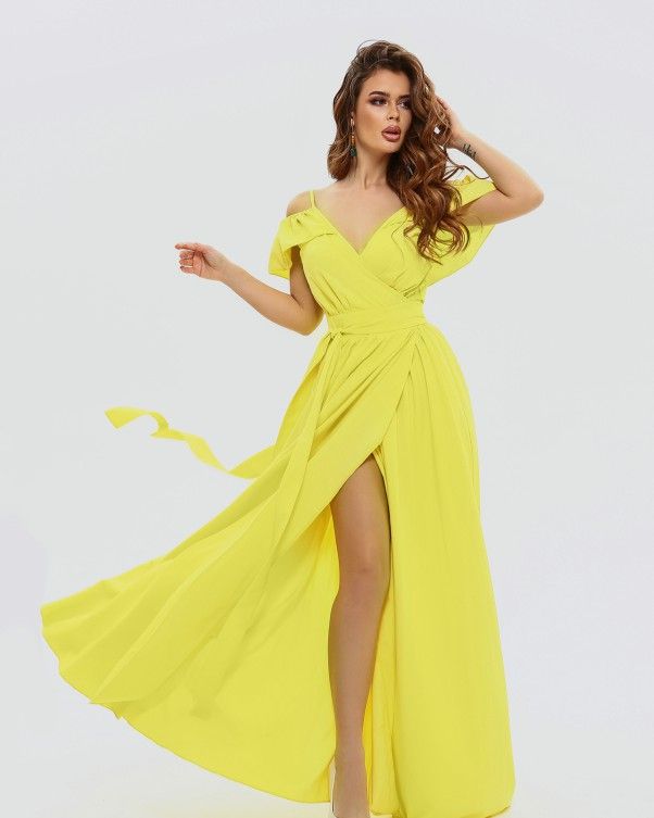 Платье ISSA PLUS 10816 S желтый купить недорого в Ты Купи
