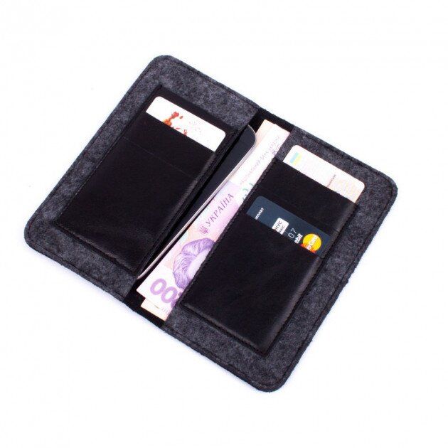 Шкіряний гаманець з кишенею для телефону Valenta 1153541xl купити недорого в Ти Купи