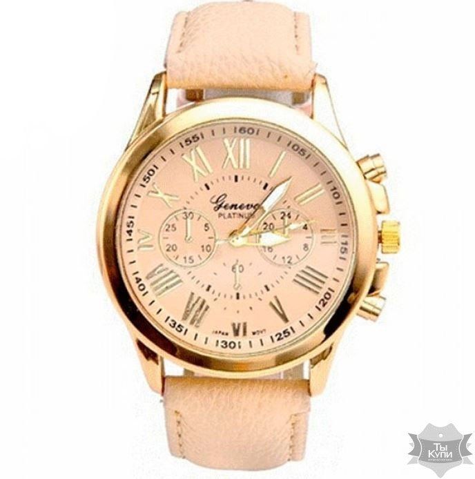Жіночий годинник Geneva Uno Gold (11111) купити недорого в Ти Купи