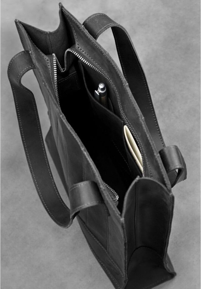 Сумка из натуральной кожи BlankNote Бэтси черная - BN-BAG-10-G-KR купить недорого в Ты Купи