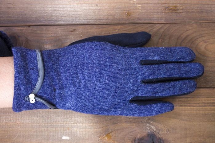 Перчатки сенсорные женские синие трикотажные 1805-3s2 M купить недорого в Ты Купи