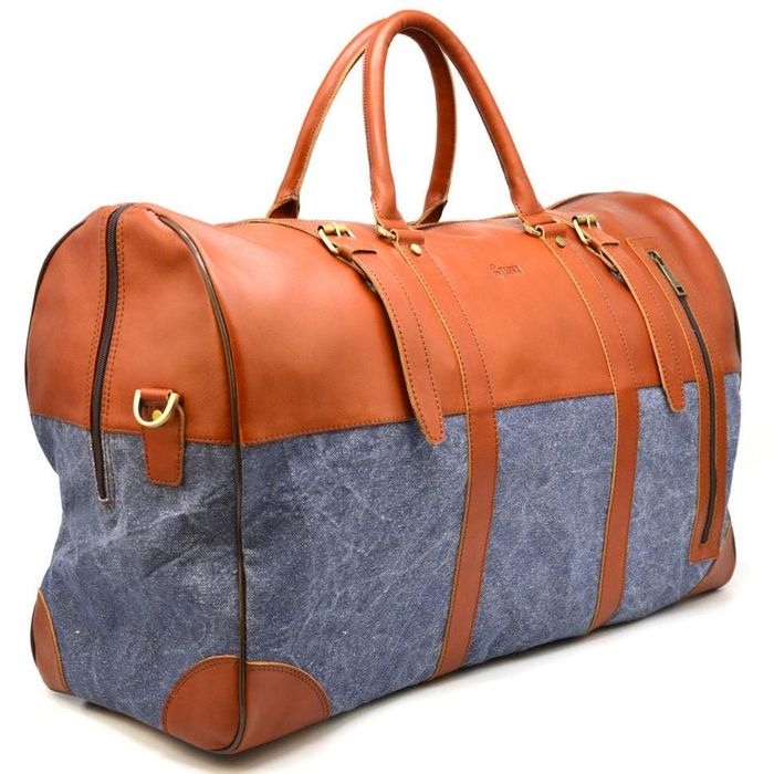 Дорожная комбинированная сумка TARWA gb-1633-4lx Синий; Рыжий купить недорого в Ты Купи
