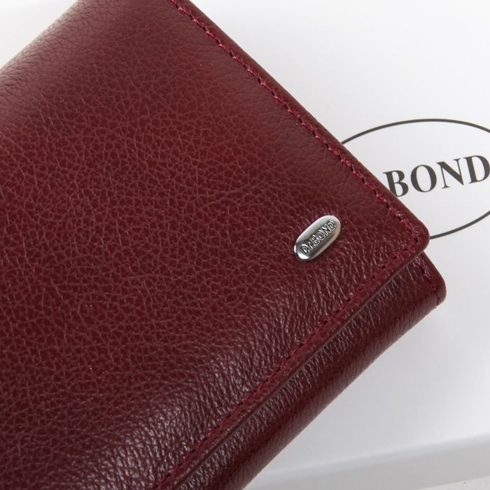 Жіночий шкіряний гаманець Classik DR. BOND W501 dark-red купити недорого в Ти Купи