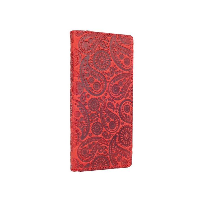 Кожаный бумажник Hi Art WP-05 Shabby Red Berry Buta Art Красный купить недорого в Ты Купи