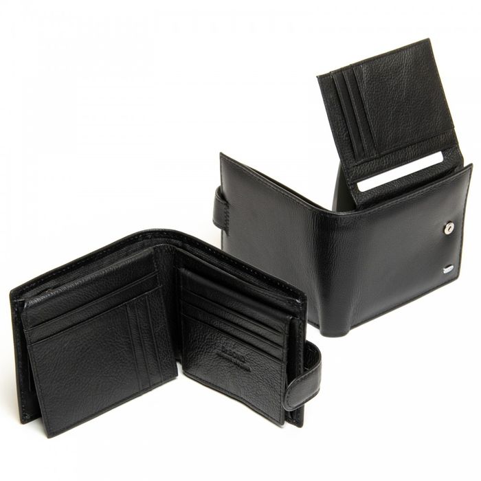 Кожаный мужской кошелек Classic DR. BOND M2215 black купить недорого в Ты Купи