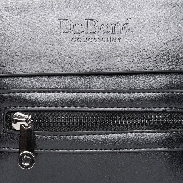 Чоловіча сумка через плече зі шкірозамінника DR. BOND GL 315-0 black купити недорого в Ти Купи