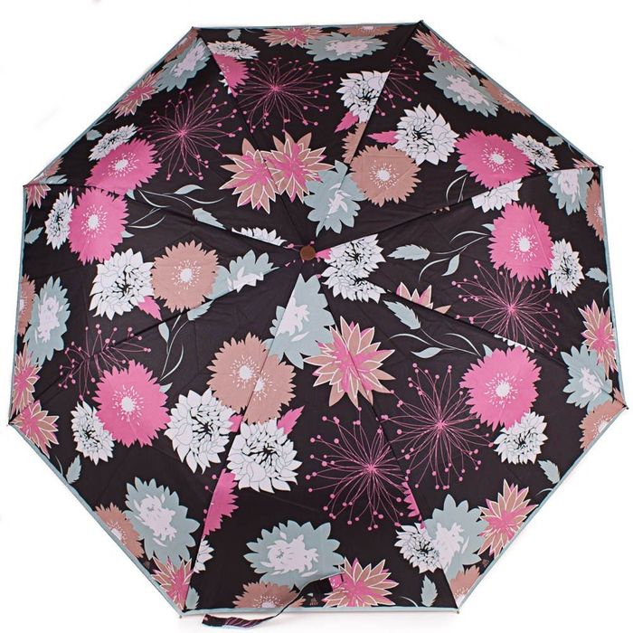 Зонт женский AIRTON стильный черный полуавтомат купить недорого в Ты Купи