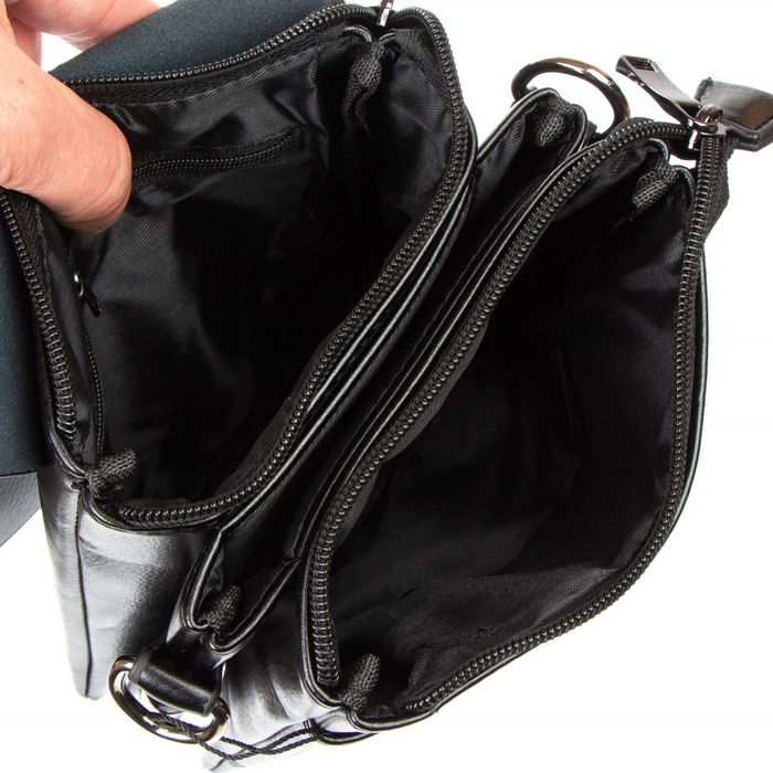 Чоловіча сумка через плече зі шкірозамінника DR. BOND 522-1 black купити недорого в Ти Купи