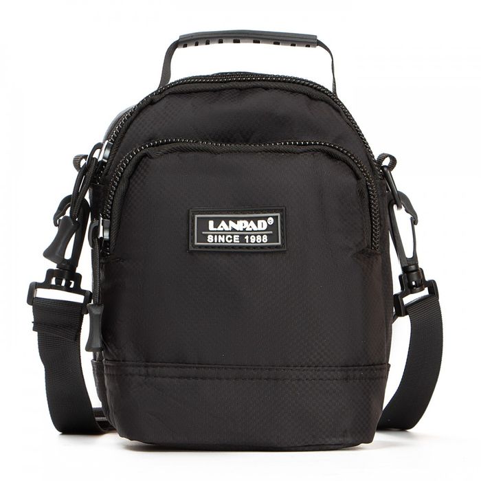 Мужская тканевая сумка через плечо Lanpad 61028 black купить недорого в Ты Купи