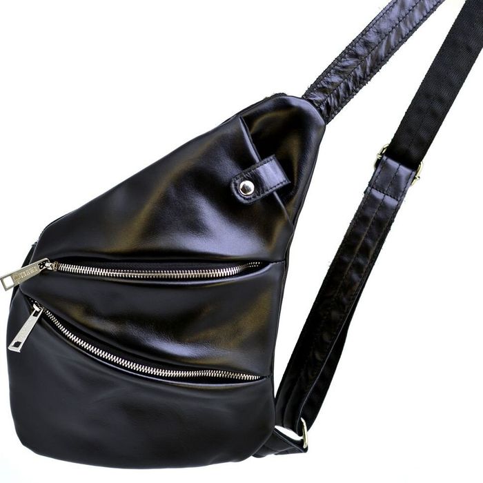 Чоловіча шкіряна сумка-слінг TARWA ga-6402-4lx Чорний купити недорого в Ти Купи