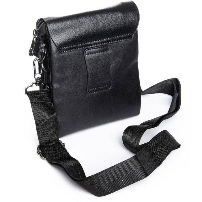 Чоловіча сумка через плече зі шкірозамінника DR. BOND GL 315-0 black купити недорого в Ти Купи