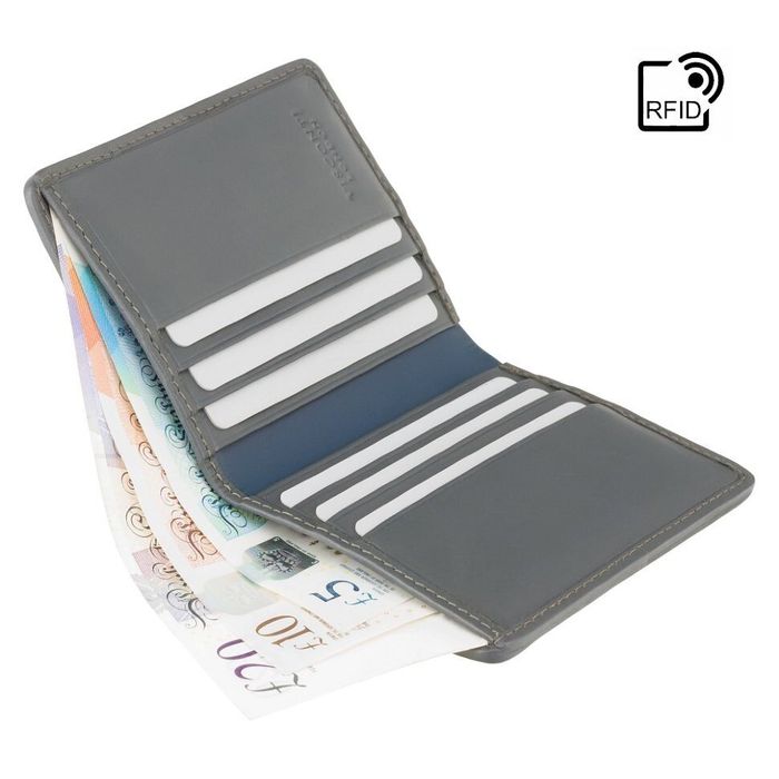 Шкіряне чоловіче портмоне з RFID захистом Visconti rac16 grey m купити недорого в Ти Купи