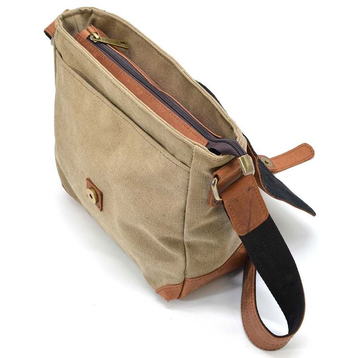 Мужская сумка через плечо из кожи и ткани TARWA RBs-1309-4lx купить недорого в Ты Купи