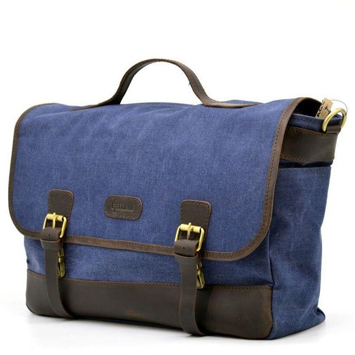 Чоловіча комбінована сумка-портфель TARWA rk-7880-4lx Коричневий; синій купити недорого в Ти Купи