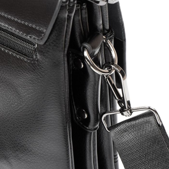 Мужская сумка через плечо из кожзама DR. BOND 522-1 black купить недорого в Ты Купи