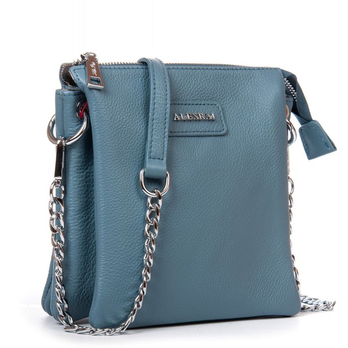 Женская кожаная сумка классическая ALEX RAI 97006 blue купить недорого в Ты Купи