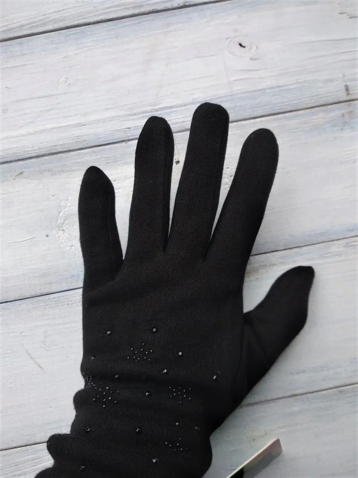 Жіночі розтяжні рукавички чорні 8712s1 s купити недорого в Ти Купи