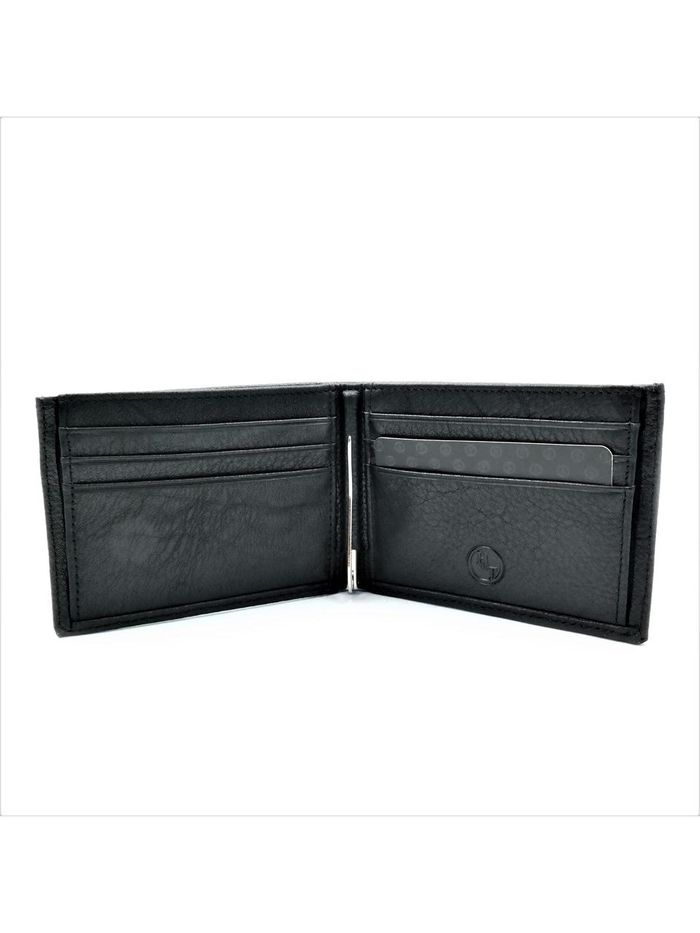 Чоловічий шкіряний гаманець Weatro 11 х 8 х 2,5 см Чорний wtro-168-24A купити недорого в Ти Купи