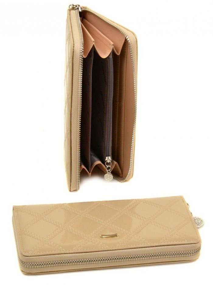 Жіночий стильний бежевий гаманець Cossrol Rose Series-2 WD-1 beige купити недорого в Ти Купи