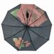 Женский складной зонт полуавтомат Feeling Rain Черный (469-1)