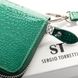 Жіночий лакований гаманець зі шкіри LR SERGIO TORRETTI W38 dark-green